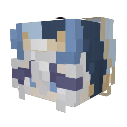LittlemothBoy Minecraft avatar head, 3D render