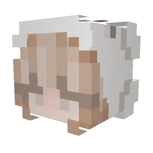 Littlerebo Minecraft avatar head, 3D render