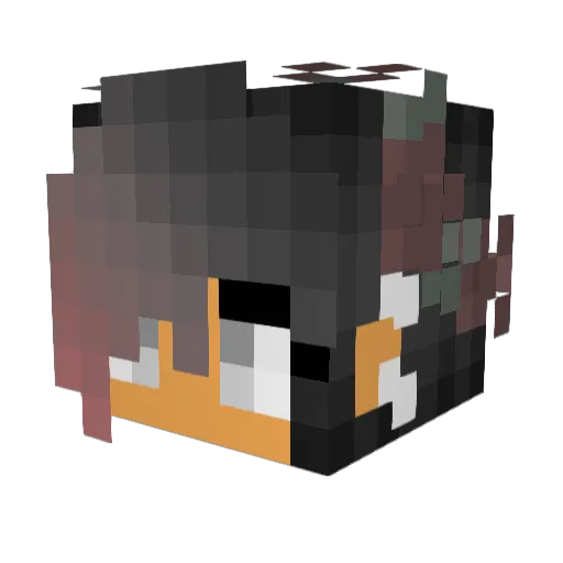 Littleun Minecraft avatar head, 3D render
