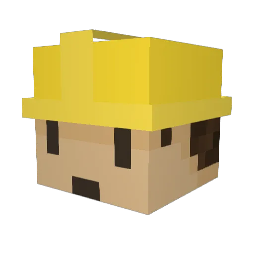Littlevic_ Minecraft avatar head, 3D render
