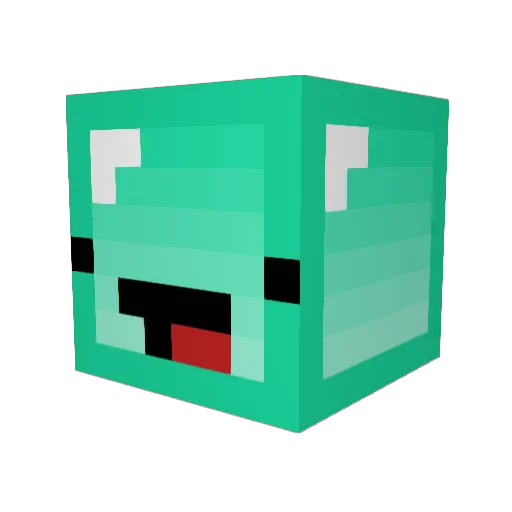 Liu0814 Minecraft avatar head, 3D render
