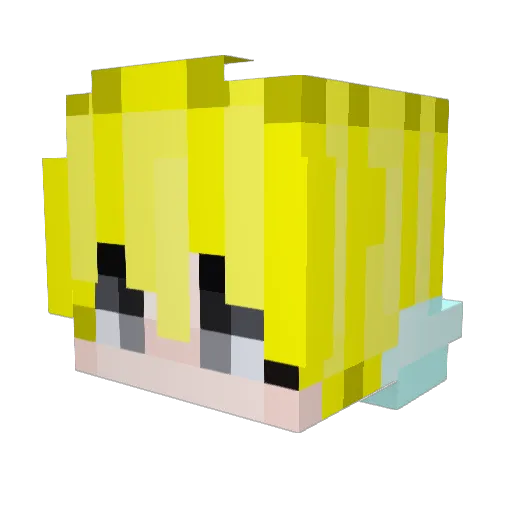 Liu0912 Minecraft avatar head, 3D render