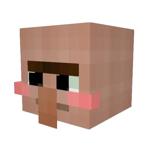 Liu2nd Minecraft avatar head, 3D render