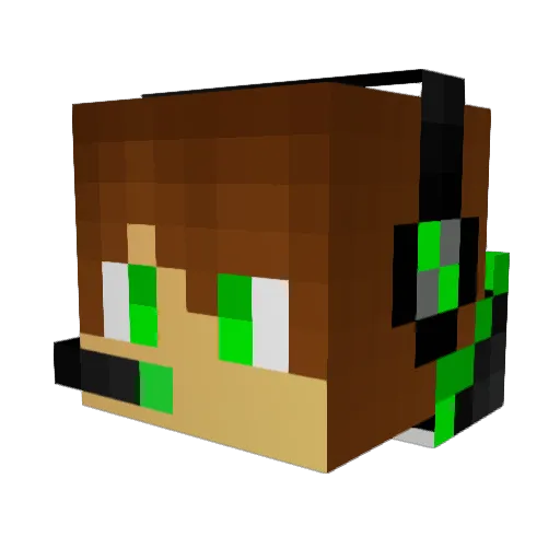 LiuBryan Minecraft avatar head, 3D render