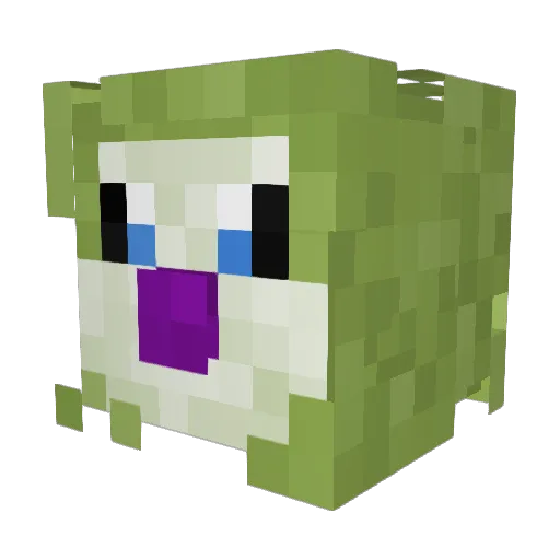 LiuDC Minecraft avatar head, 3D render