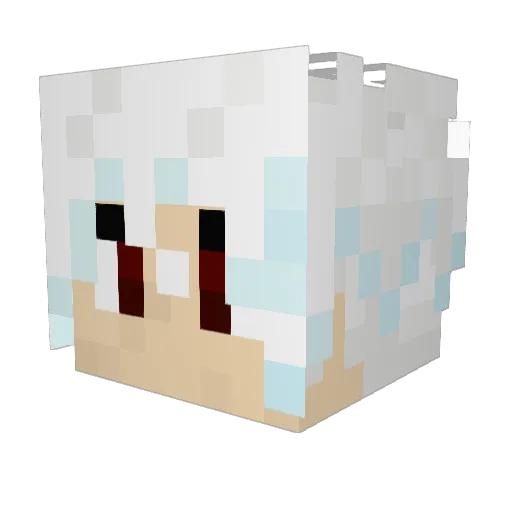 LiuTheGreat Minecraft avatar head, 3D render