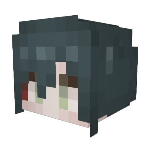 LiuXuelin Minecraft avatar head, 3D render