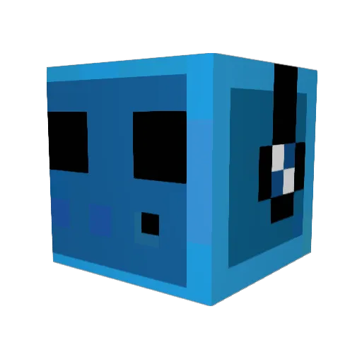 Liua0 Minecraft avatar head, 3D render