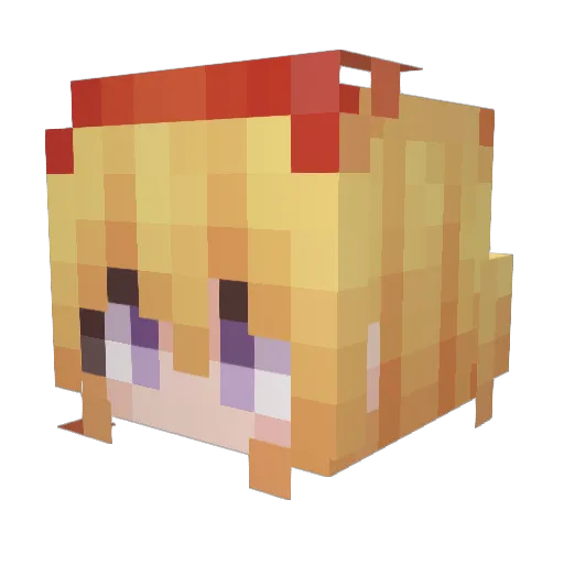 Liucy1234 Minecraft avatar head, 3D render
