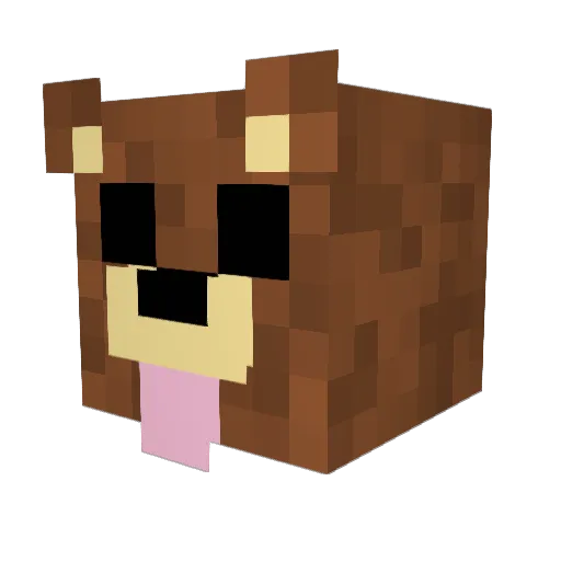 Liudari Minecraft avatar head, 3D render