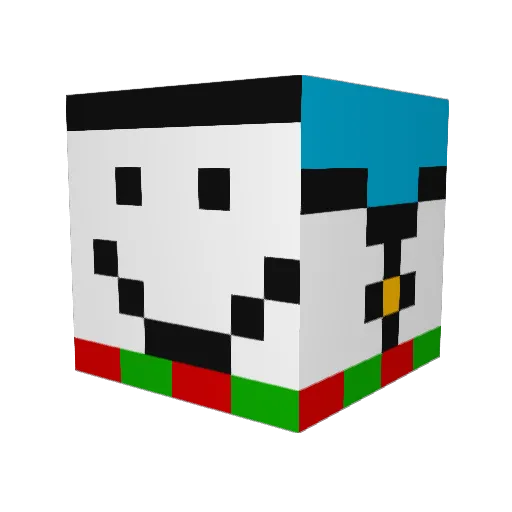 LiuisCyberior Minecraft avatar head, 3D render