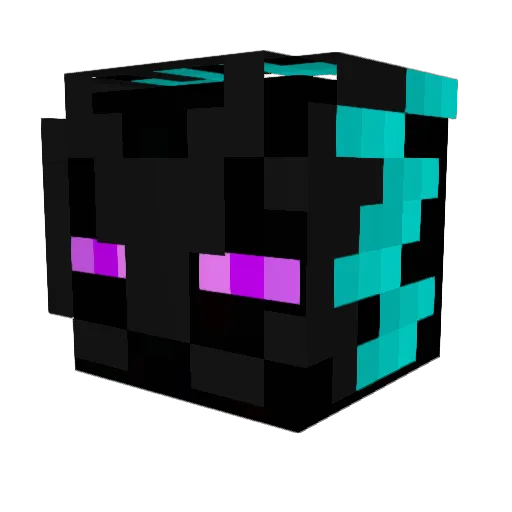 Liuou Minecraft avatar head, 3D render