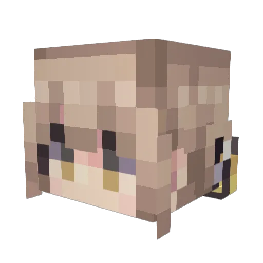 Liushang233 Minecraft avatar head, 3D render