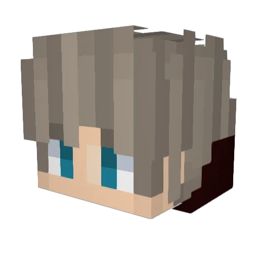 Liuth_ Minecraft avatar head, 3D render