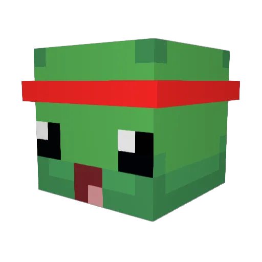 Liuve Minecraft avatar head, 3D render