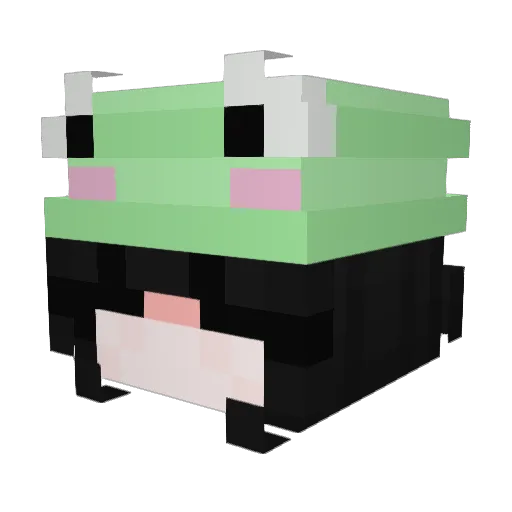 Liux1u Minecraft avatar head, 3D render