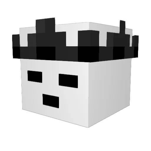 Liux_LR Minecraft avatar head, 3D render