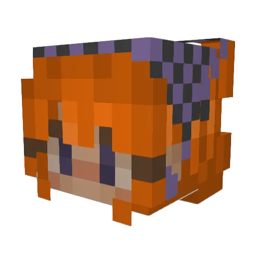 Liv1001 Minecraft avatar head, 3D render