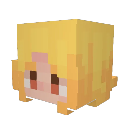 Liv1ngDe4dG1rl Minecraft avatar head, 3D render