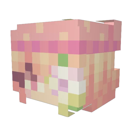 Liv2132 Minecraft avatar head, 3D render