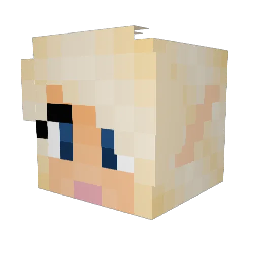 LivHenson Minecraft avatar head, 3D render