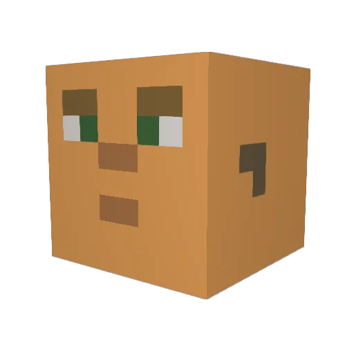 LivLee Minecraft avatar head, 3D render