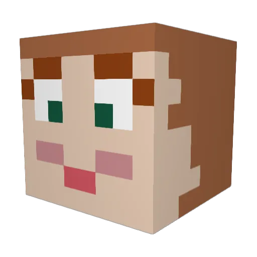 LivMadison20 Minecraft avatar head, 3D render