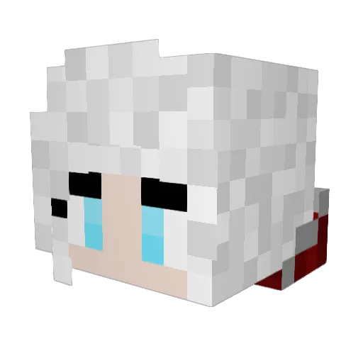 LivMore Minecraft avatar head, 3D render