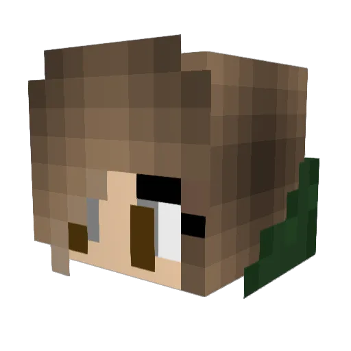 LivNDye Minecraft avatar head, 3D render