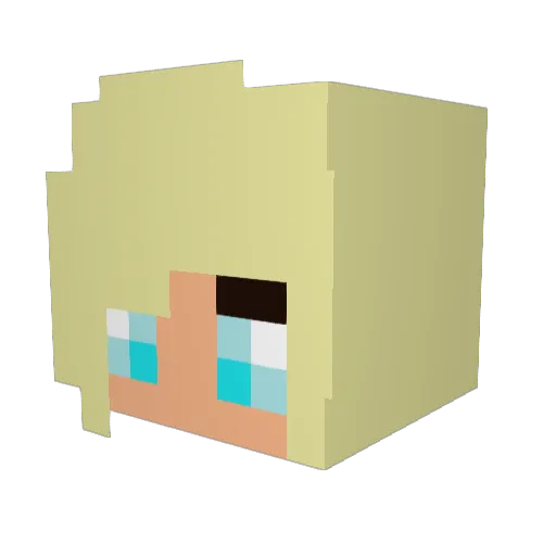 LivOkkels Minecraft avatar head, 3D render