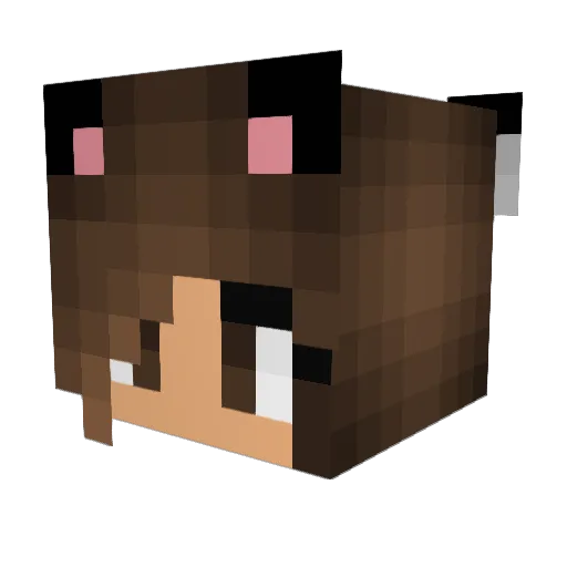 LivPlays_MC Minecraft avatar head, 3D render