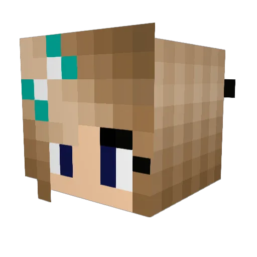 Livajacobsen Minecraft avatar head, 3D render