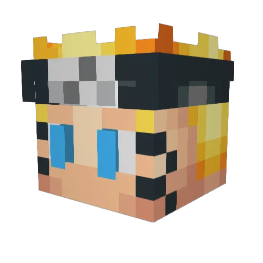 LiveAloha808 Minecraft avatar head, 3D render