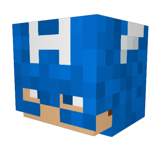 LiveInsaan Minecraft avatar head, 3D render
