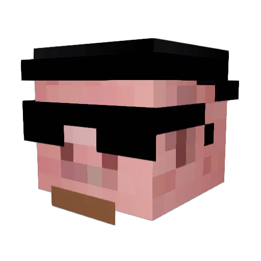 LiveLeaked Minecraft avatar head, 3D render