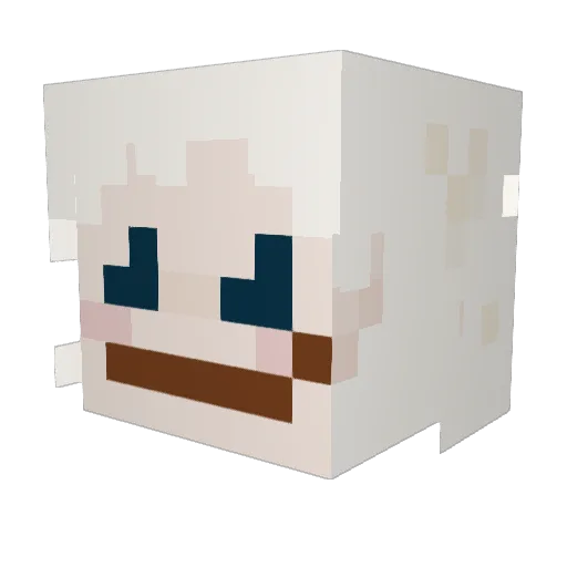 LiveMeDown Minecraft avatar head, 3D render