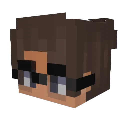 LiveOvergod Minecraft avatar head, 3D render