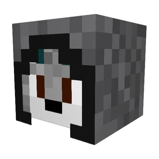 Live_Silently Minecraft avatar head, 3D render