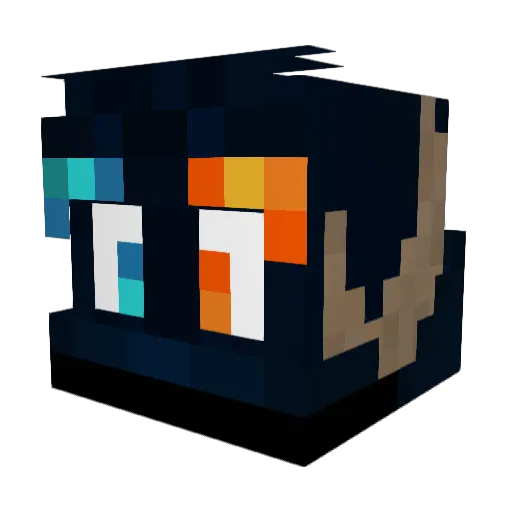 Livedestruction Minecraft avatar head, 3D render