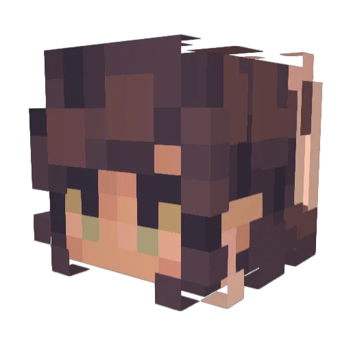 LiveisMercury Minecraft avatar head, 3D render