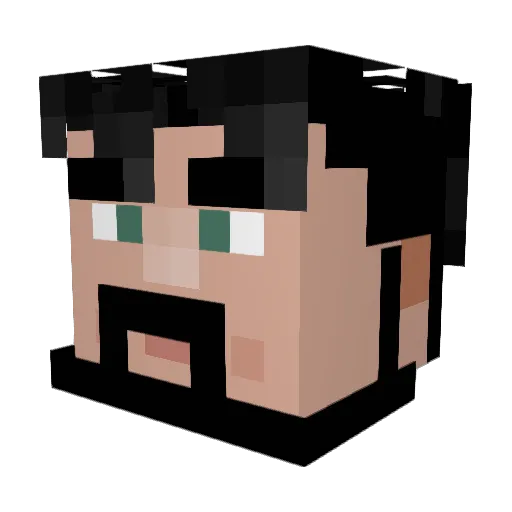 Livekids3 Minecraft avatar head, 3D render