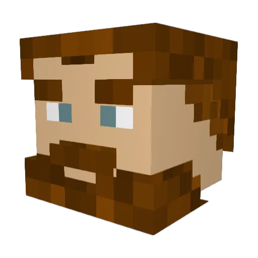 Livelitto Minecraft avatar head, 3D render