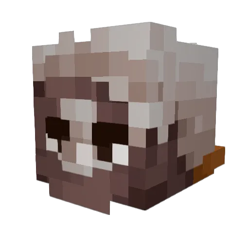 Livelyk Minecraft avatar head, 3D render