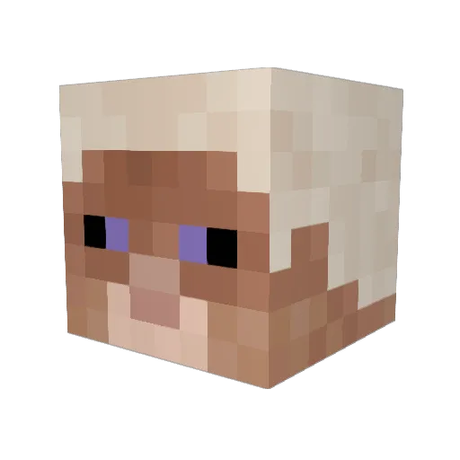 Livepeace Minecraft avatar head, 3D render