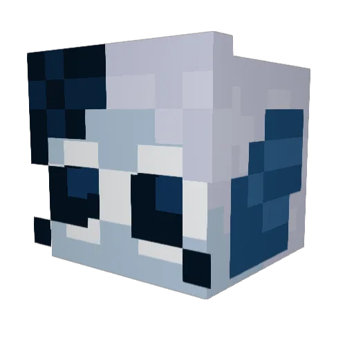 Liverbonbons Minecraft avatar head, 3D render