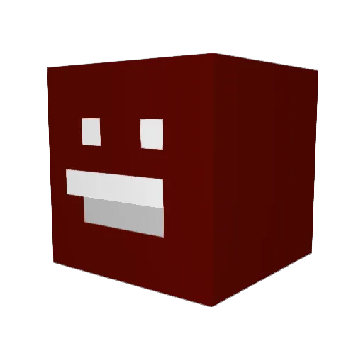 Liverfull Minecraft avatar head, 3D render