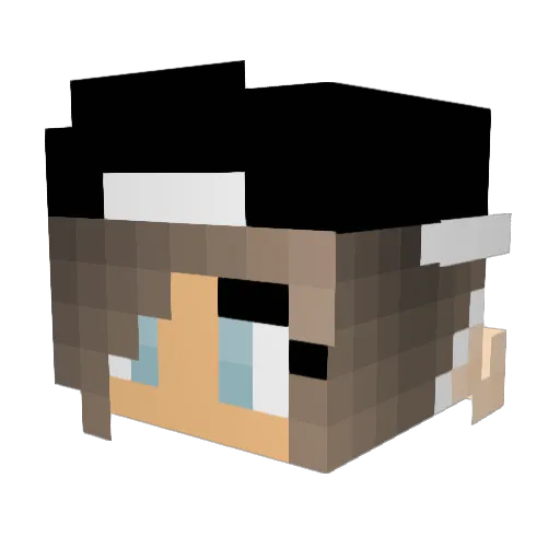 Liverod Minecraft avatar head, 3D render