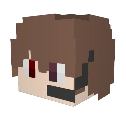 Livers_ Minecraft avatar head, 3D render