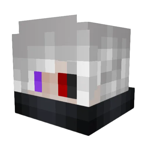 Livestreaming Minecraft avatar head, 3D render