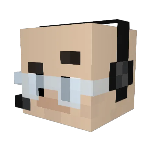 Livethejourney Minecraft avatar head, 3D render